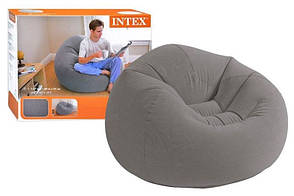 Надувне крісло-мішок Intex 68579 NP, 107х104х69 см сіре, фото 3