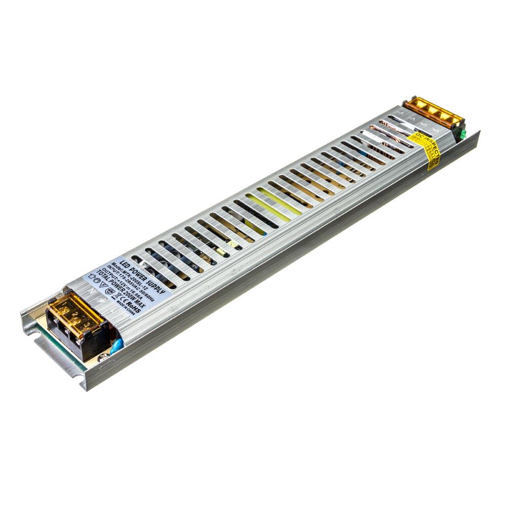 Блок живлення 12V, 200W, 16.7А, металевий корпус, IP20, ULTRA LONG
