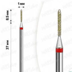 Фреза алмазна MART червоний, діаметр 1,0 мм