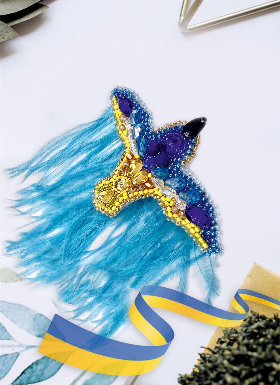 Набір для вишивки бісером прикраси Мої крила (6,5 х 9,5 см) Абрис Арт AD-223, фото 1