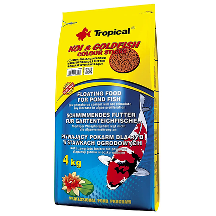 Корм Tropical KOI & GoldFish Sticks Mixed 50L/4кг., фото 1