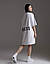 Жіноче трикотажне плаття-футболка вільне літнє однотонне, розмір 42/44, 44/46, колір чорний, білий, фото 3