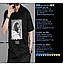 Стильна чоловіча футболка з принтом бавовняна повсякденна класична, розмір M, L, Xl, XXL, чорна, біла, фото 4