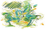 Пастельний олівець Faber-Castell Pitt Pastel,  синій кобальт ( pastel bluish turquoise) № 149, фото 7
