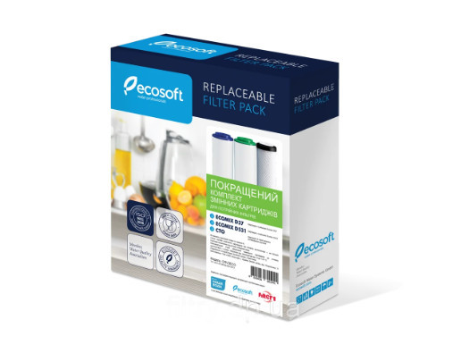 Комплект картриджів ПОКРАЩЕНИЙ для потрійної системи Ecosoft, фото 1