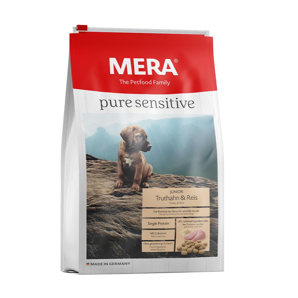 Cухий корм з індичкою та рисом для цуценят Mera (Міра) Dog Pure Junior 12,5кг
