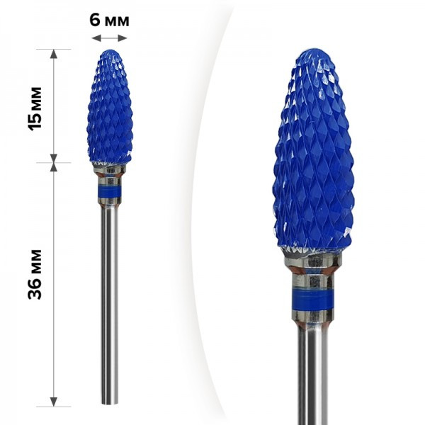 Фреза керамічна MART синя, кукурудза діаметр 6*15мм, фото 1