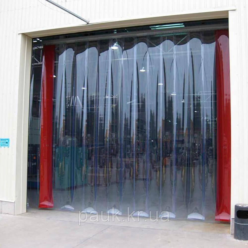 Термоізолююча ПВХ завіса на дверний отвір 4000х2500 мм, ПВХ штора на склад, ПВХ стрічка на двері, термоштора складська, фото 1