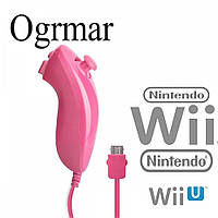 Геймпад Ogrmar Nunchuck Wii Remote Pink для приставки Nintendo Wii