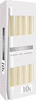 Свеча коническая кремовая Bispol 24,5 см 10 шт (s30-011)