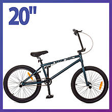 Трюковий велосипед BMX двоколісний сталевий з пегами Profi G20BMXDEEP BMX 20 дюймів графіт