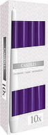 Свеча коническая фиолетовая Bispol 24,5 см 10 шт (s30-040)