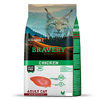 Беззерновой корм для стерилизованных кошек с курицей BRAVERY Chicken Adult Cat Sterilized 7 кг