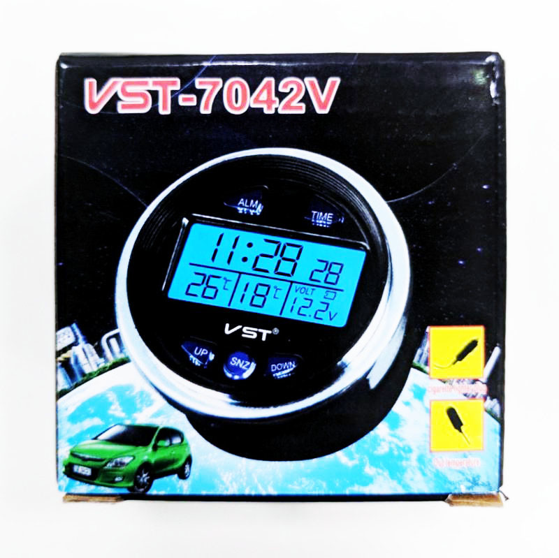 Электронные часы VST 7042V часы-термометр-вольтметр - фото 5 - id-p1630140067
