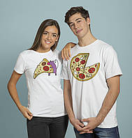Парные футболки "Пицца-пицца ом-ном-ном"