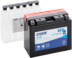 Mото акумулятор Exide 10 ah AGM ET12B-BS (сухозаряджений)