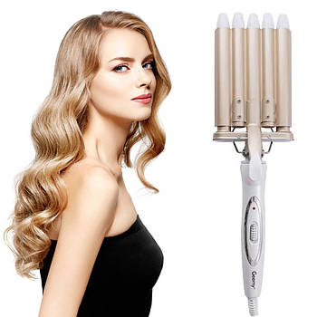 Плойка щипці для волосся Geemy GM 2932 / Плойка п'ятірна для завивки / Професійний утюжок для волосся