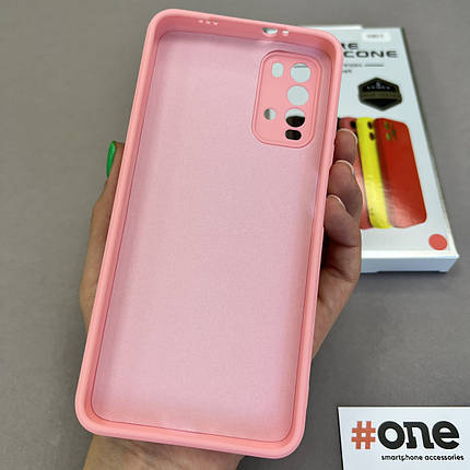 Чохол для Xiaomi Redmi 9T із мікрофіброю захистом для камери чохол на телефон сяомі редмі 9т рожевий S1Q, фото 3