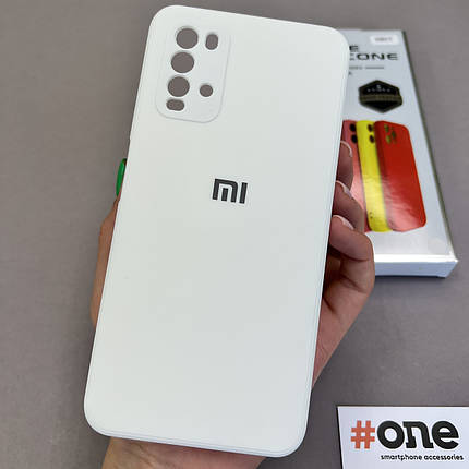 Чохол для Xiaomi Redmi 9T із мікрофіброю захистом для камери чохол на телефон сяомі редмі 9т білий S1Q, фото 1