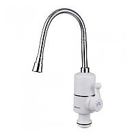 Электрический проточный водонагреватель для кухни WEZER без дисплея c гибким гусаком SDR-F05