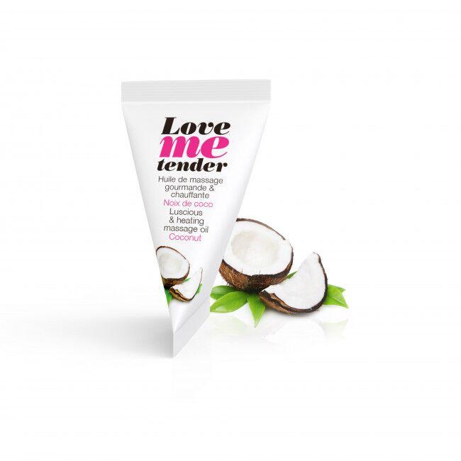 Зігрівальна масажна олія з ароматом кокоса Love To Love LOVE ME TENDER Noix De Coco, 10 мл.