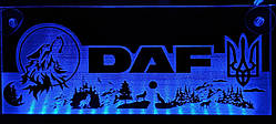Неонова Led табличка на задню стінку вантажівок, Daf 15х45 см