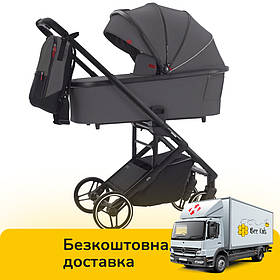 Коляска дитяча універсальна коляска 2в1 CARRELLO Alfa CRL-6507 Falcon Grey Темно-сірий