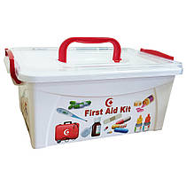 Контейнер для аптечки білий із прозорою кришкою