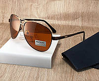 Очки солнцезащитные Aviator капельки Matrixx коричневые, очки авиатор стеклянные матрикс, очки капли от солнца