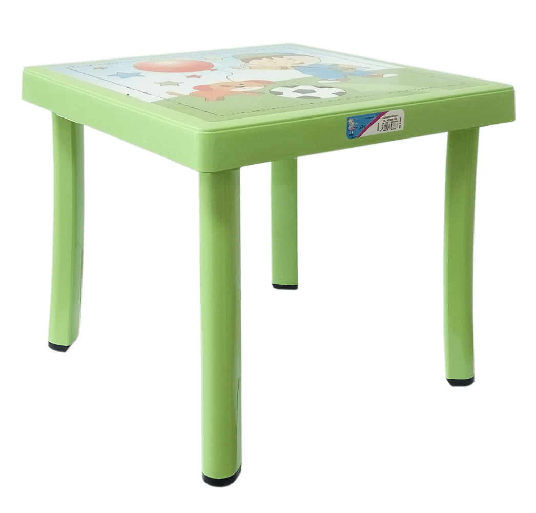 Стол детский декорированный 46,5x46,5 зеленый - фото 1 - id-p1630166182