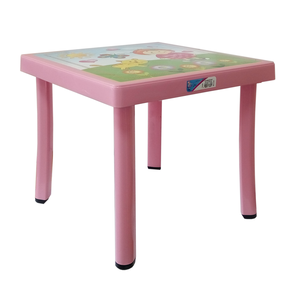 Стол детский декорированный 46,5x46,5 розовый - фото 1 - id-p1630166183