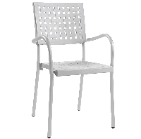 Кресло Papatya Karea белое, база алюминий