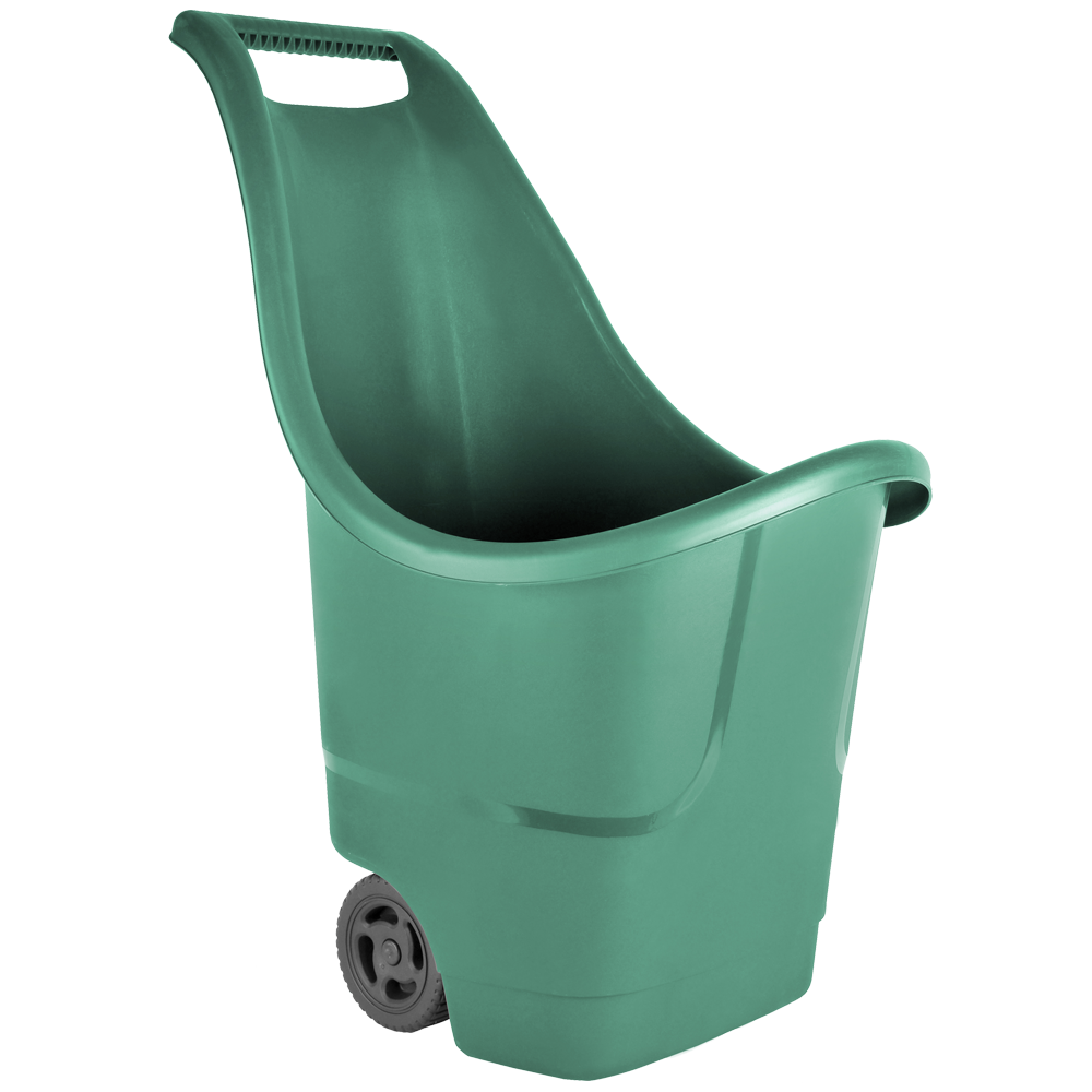 Садовий візок на колесах 50 л зелений, фото 1