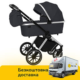 Універсальна коляска 2 в 1 CARRELLO Optima CRL-6503 (2in1) Platinum Grey у льоні