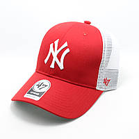 Кепка бейсболка (тракер) '47 Brand New York Yankees красная с белым