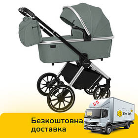 Універсальна коляска 2 в 1 CARRELLO Optima CRL-6503 (2in1) Nordic Green в льоні