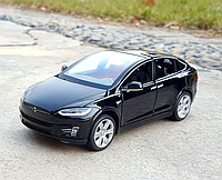 Колекційна машинка Тесла 1:32 Tesla Model X металева модель у подарунковій коробці