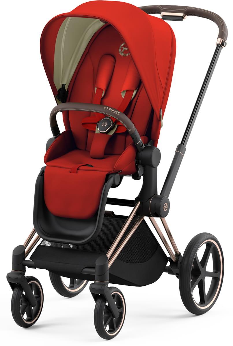 Прогулянкова коляска Cybex Priam 4.0 Autumn Gold шасі Rosegold 2023 р., фото 1