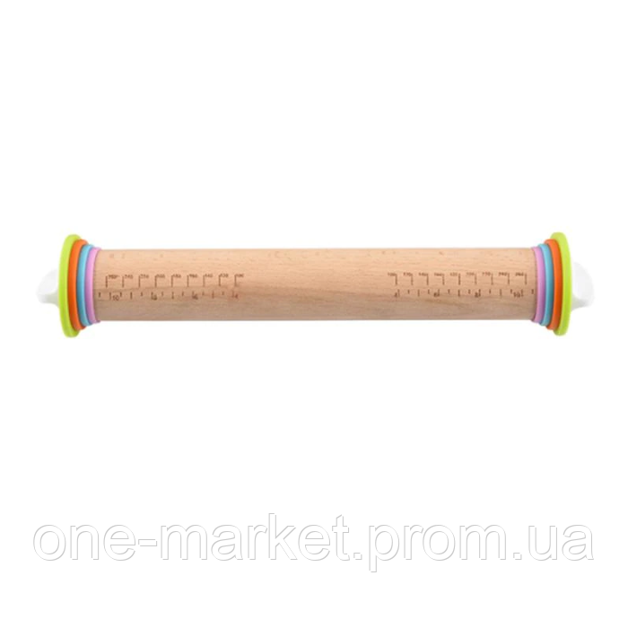 Скалка деревянная с регулируемой толщиной теста - фото 1 - id-p1630217834