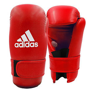 Рукавички для кікбоксингу Adidas Open Hand Semi-Contact Gloves WAKO (WAKOG3) Red XXS