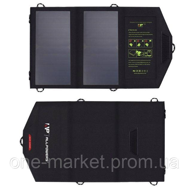 Солнечная панель для зарядки телефона Allpowers 5V10W - фото 1 - id-p1630217960