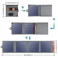 Солнечная панель зарядное телефона Choetech 14 Вт Солнечная зарядка