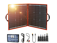 Складная туристическая солнечная панель 110 Вт DOKIO FFSP-110W складная с контроллером