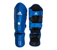 Защита голени и стопы для кикбоксинга Adidas Super Pro Shin Instep Guards WAKO (WAKOGSS11) Blue S