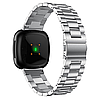 Металевий ремінець Primolux для годинника Fitbit Versa 3 / Fitbit Sense - Silver, фото 2