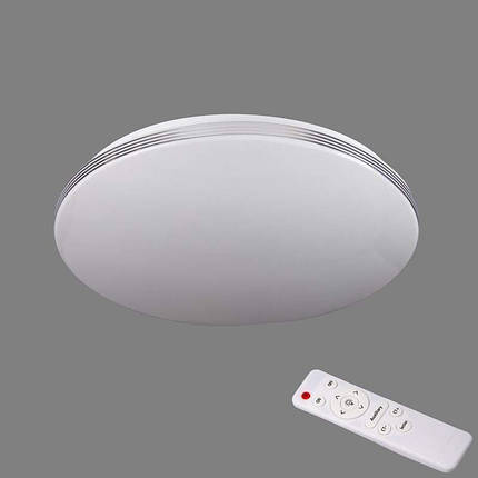 Кругла біла світлодіодна люстра з пультом керування 66W* DIMMER 3000-6000K, фото 1