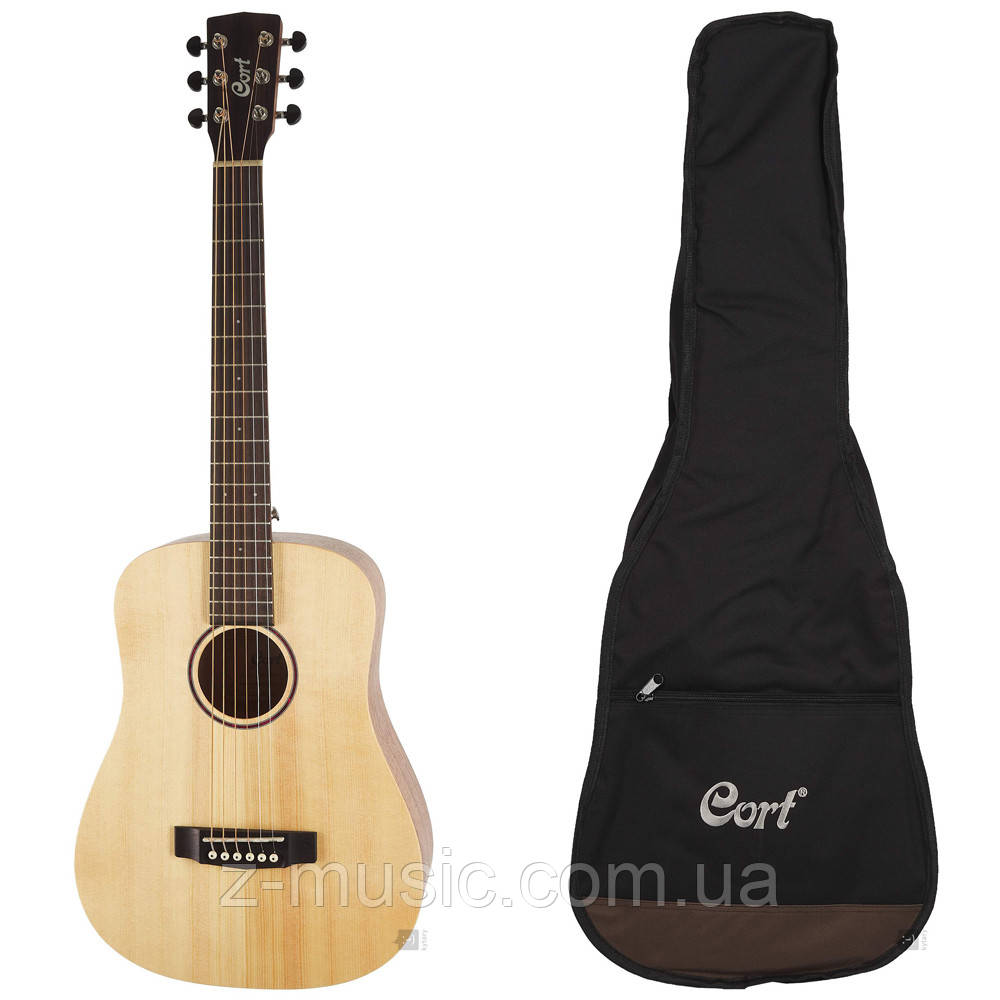 Гітара акустична CORT AD MINI OP + чохол, поріжок, затискач, скарбничка та 2 медіатори, фото 1