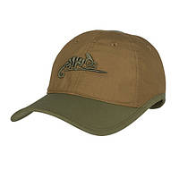 Бейсболка тактична Helikon Logo Cap PolyCotton Ripstop Coyote / Olive Green (CZ-LGC-PR-112A)