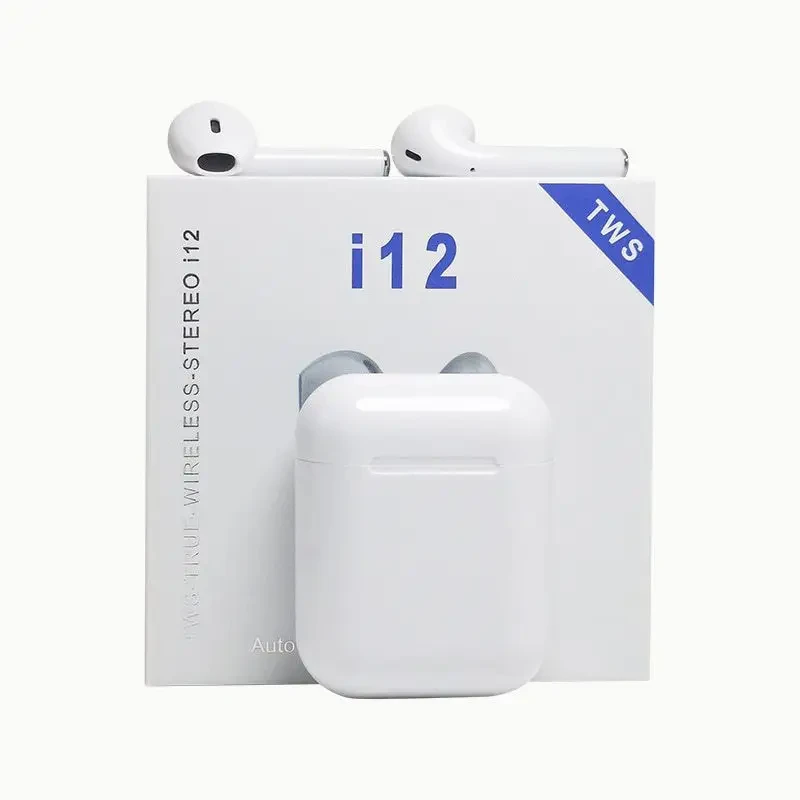Сенсорні bluetooth-навушники tws i12 Білі