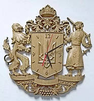 Часы резные Герб Украины №1